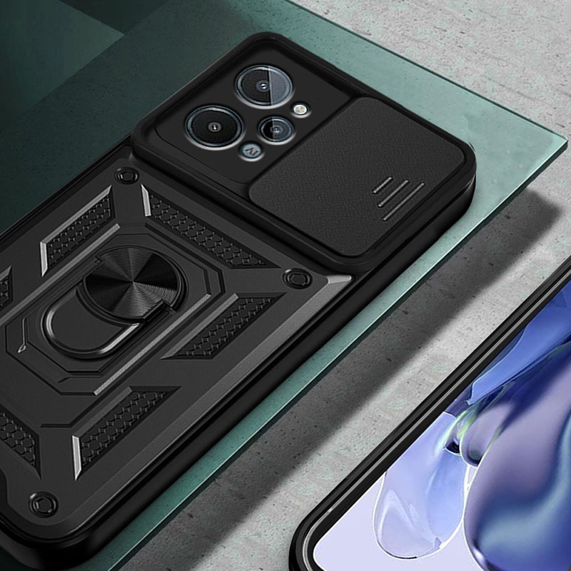 Ударопрочный чехол Camshield Serge Ring для Realme C31 (Черный) в магазине vchehle.ua