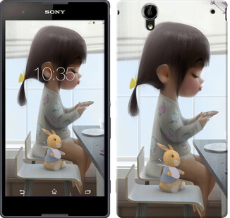 

Чехол Милая девочка с зайчиком для Sony Xperia T2 Ultra Dual D5322 636616
