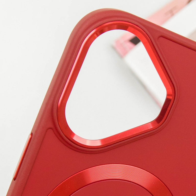 Фото TPU чехол Bonbon Metal Style with Magnetic safe для Apple iPhone 16 Plus (6.7") (Красный / Red) в магазине vchehle.ua