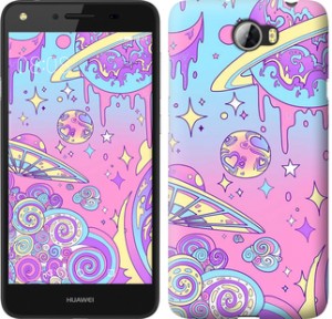 Чехол Розовая галактика для Huawei Honor Play 5
