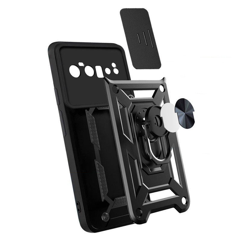 Фото Ударопрочный чехол Camshield Serge Ring для Google Pixel 6 Pro (Черный) на vchehle.ua