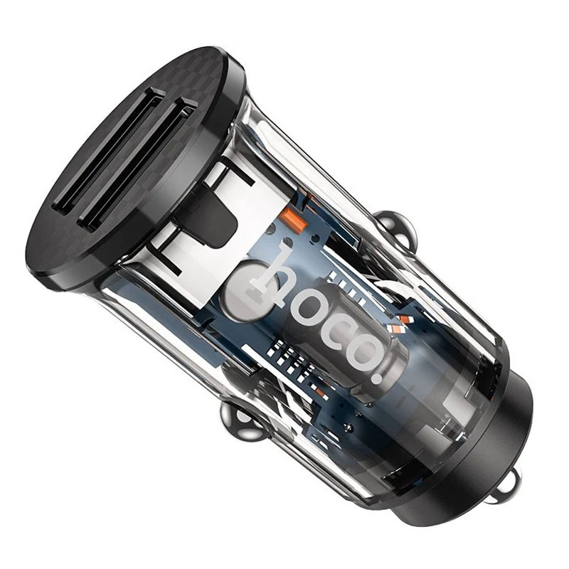 Фото Уценка АЗУ HOCO DZ3 (2USB/2.4A) (Дефект упаковки / Чорний) на vchehle.ua
