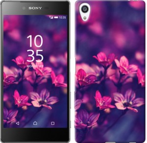 Чехол Пурпурные цветы для Sony Xperia Z5 Premium E6883