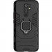 Ударопрочный чехол Transformer Ring for Magnet для Xiaomi Redmi 9 (Черный / Soul Black)