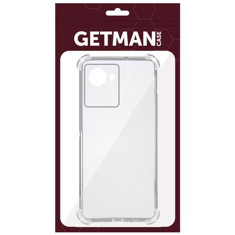 TPU чехол GETMAN Ease logo усиленные углы Full Camera для Realme C30s (Бесцветный (прозрачный)) в магазине vchehle.ua