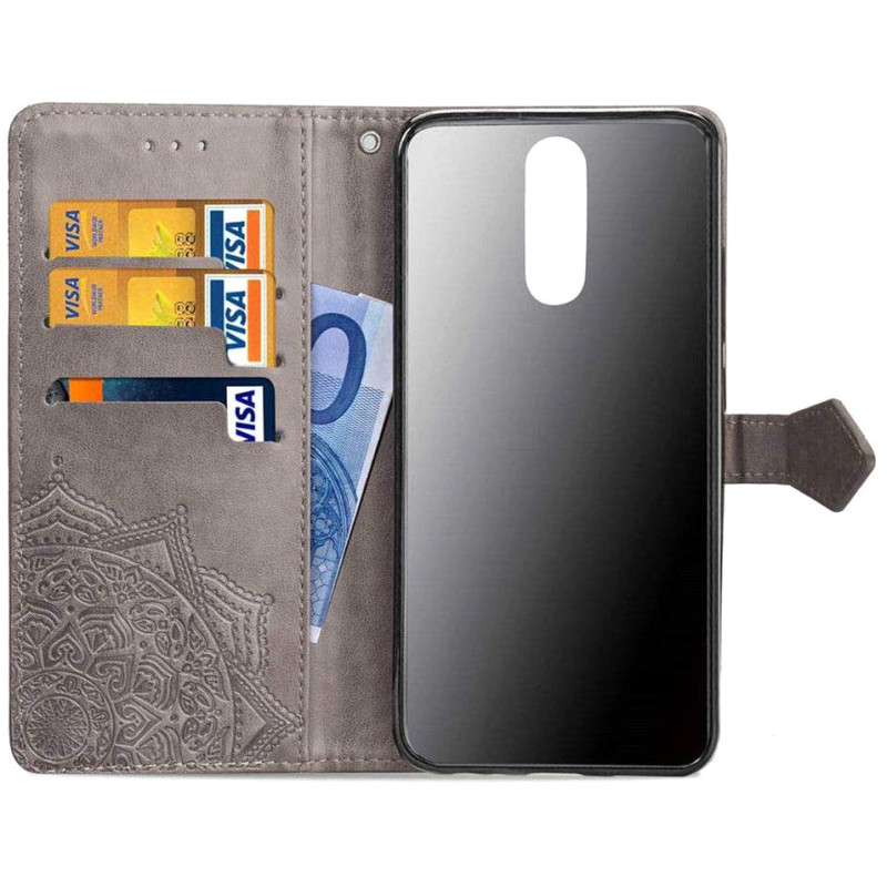 Кожаный чехол (книжка) Art Case с визитницей для Huawei Mate 10 Lite (Серый) в магазине vchehle.ua