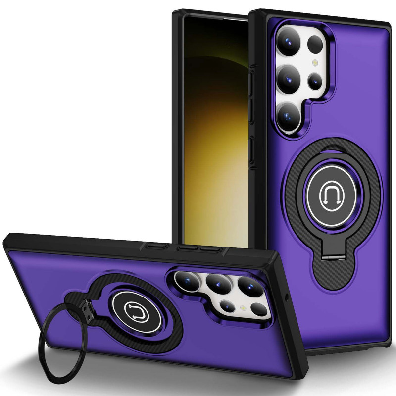 TPU+Textured PC Magnet на Samsung Galaxy S23 Ultra (Purple)