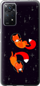 Чехол Лисички в космосе для Xiaomi Redmi Note 12 Pro