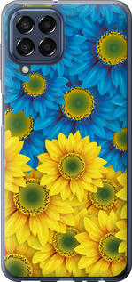 Чехол Жёлто-голубые цветы для Samsung Galaxy M33 M336B
