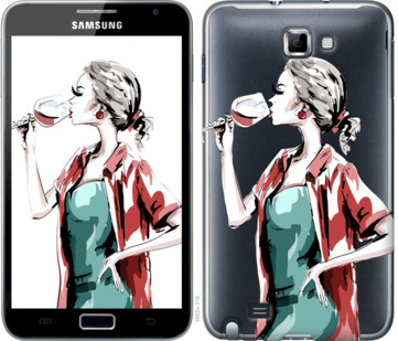 

Чехол Девушка с бокалом для Samsung Galaxy Note i9220 841375