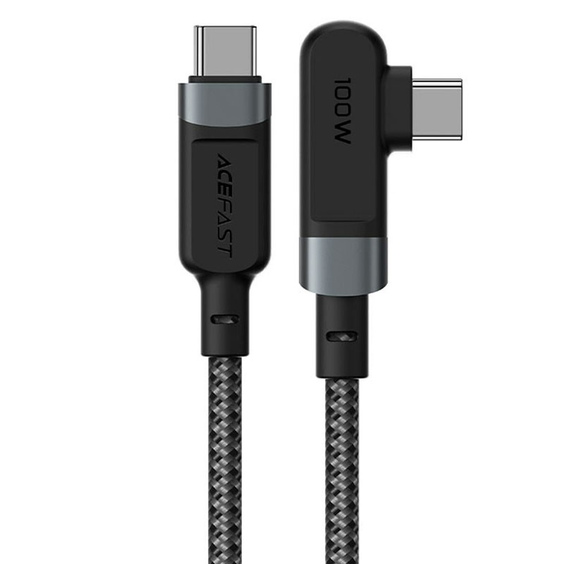 

Дата кабель Acefast C5-03 USB-C to USB-C 100W right angled aluminum alloy (2m) (Black) 1612704