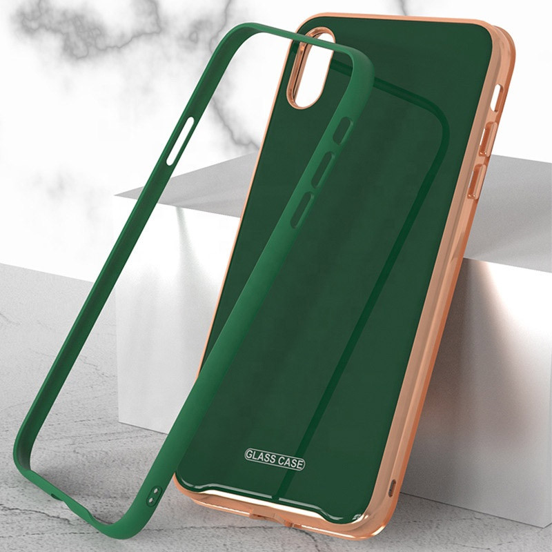 

TPU + Glass чохол Venezia для iPhone XS (5.8") (Зелений / Dark Green) 923298