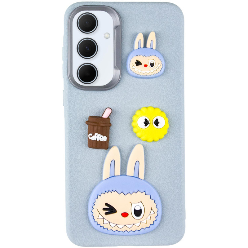 Фото Чехол TPU Leather Toys для Samsung Galaxy A36 5G / A56 5G (Labubu / Blue) на vchehle.ua