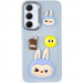 Фото Чехол TPU Leather Toys для Samsung Galaxy A36 5G / A56 5G (Labubu / Blue) на vchehle.ua