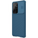Фото Карбоновая накладка Nillkin Camshield (шторка на камеру) для Samsung Galaxy S21 Ultra (Синий / Blue) в магазине vchehle.ua