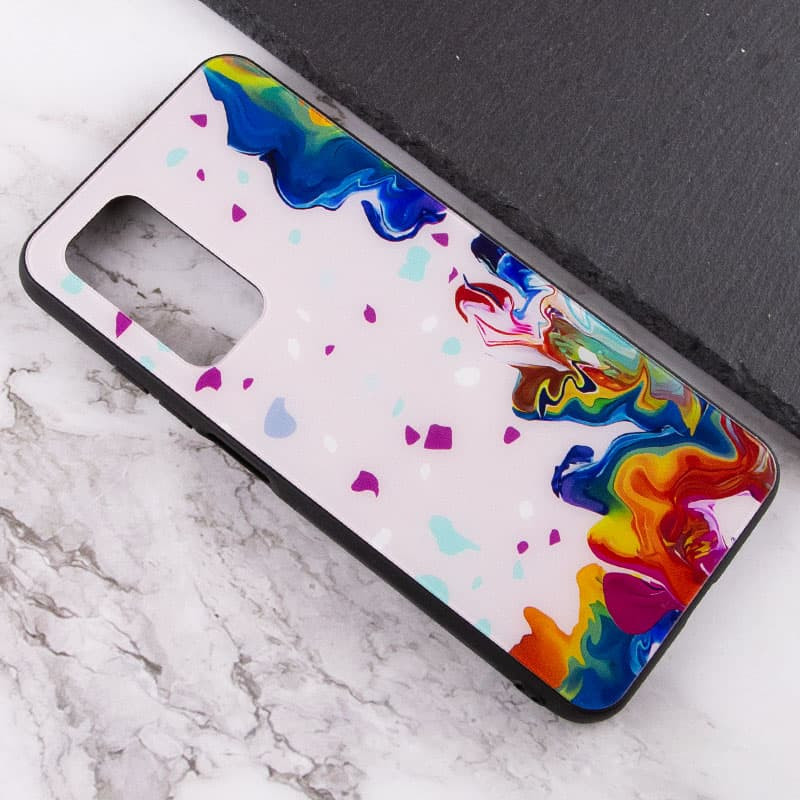 Фото TPU+Glass чохол Diversity на Xiaomi Redmi Note 10 / Note 10s (Stains multicolored) в маназині vchehle.ua