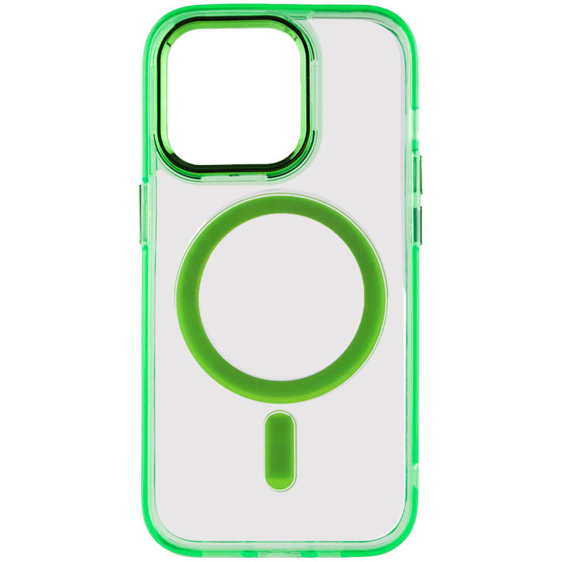 Чехол TPU Iris with Magnetic safe для Apple iPhone 14 Pro (6.1") (Салатовый)