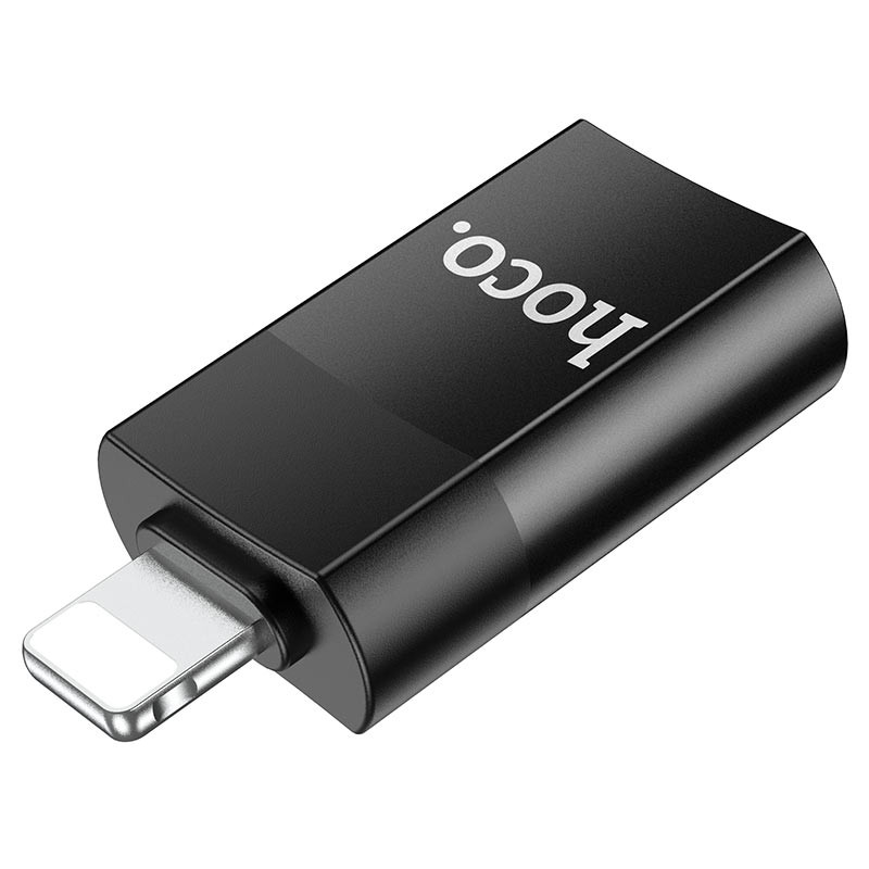 Уценка Переходник Hoco UA17 Lightning Male to USB Female USB2.0 (Вскрытая упаковка / Черный) в магазине vchehle.ua