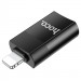 Уценка Переходник Hoco UA17 Lightning Male to USB Female USB2.0 (Вскрытая упаковка / Черный) в магазине vchehle.ua