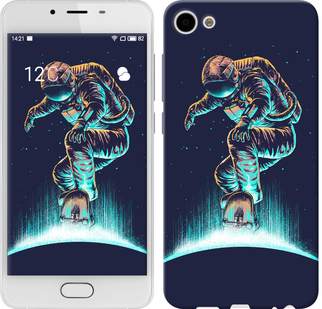 

Чехол Космонавт на скейтборде для Meizu U10 591419