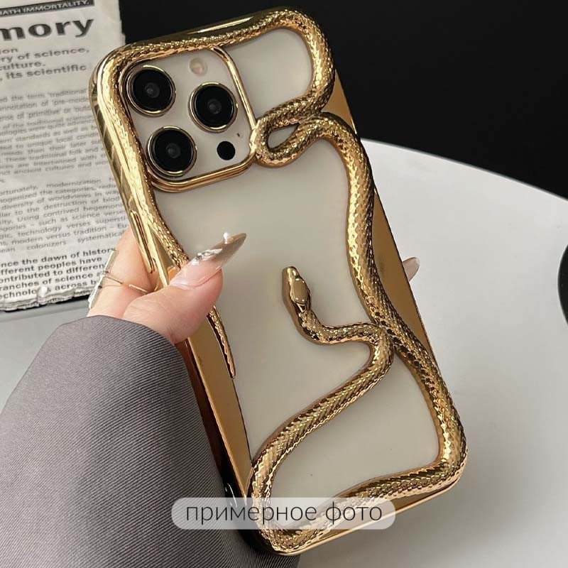 TPU чохол Snake на Apple iPhone 15 (6.1") (Gold) в магазині vchehle.ua