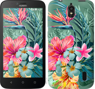 

Чехол Тропические цветы v1 для Huawei Ascend Y625 845296