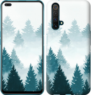 Чехол Акварельные Елки для Realme X50
