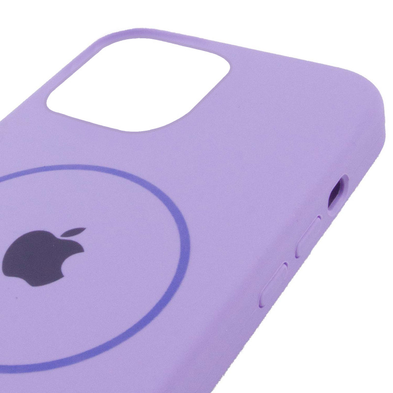 Чохол Silicone Case Full Protective (AA) with Magnetic Safe на Apple iPhone 11 Pro Max (6.5") (Бузковий / Dasheen) в магазині vchehle.ua