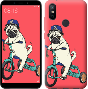 

Чехол Мопс на велосипеде для Xiaomi Mi 6X 642829