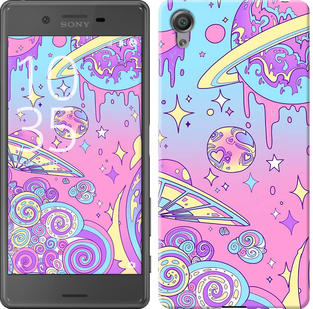 Чехол Розовая галактика для Sony Xperia X F5122