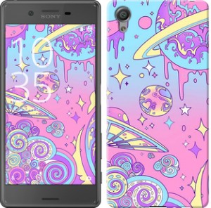 Чехол Розовая галактика для Sony Xperia X F5122