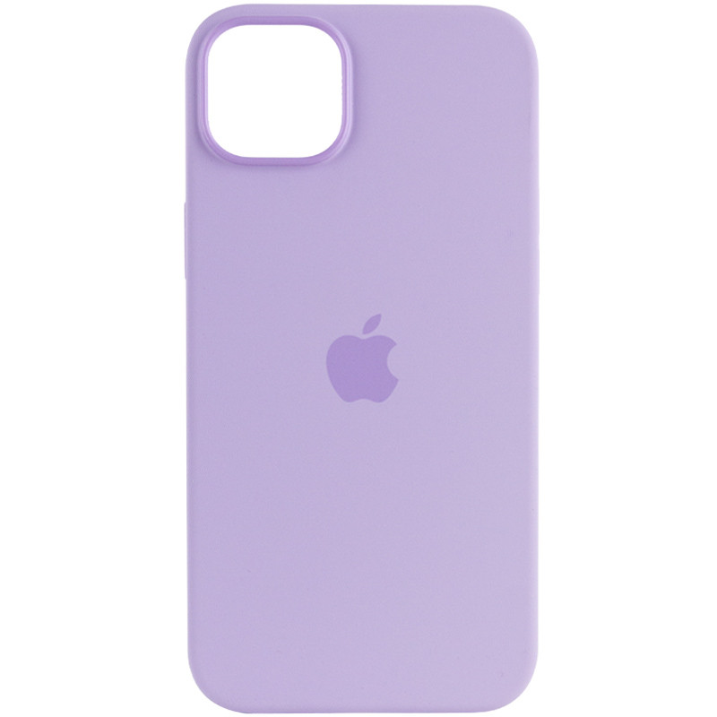 Чехол Silicone case (AAA) full with Magnetic Safe для Apple iPhone 14 Pro Max (6.7") (Сиреневый / Lilac)