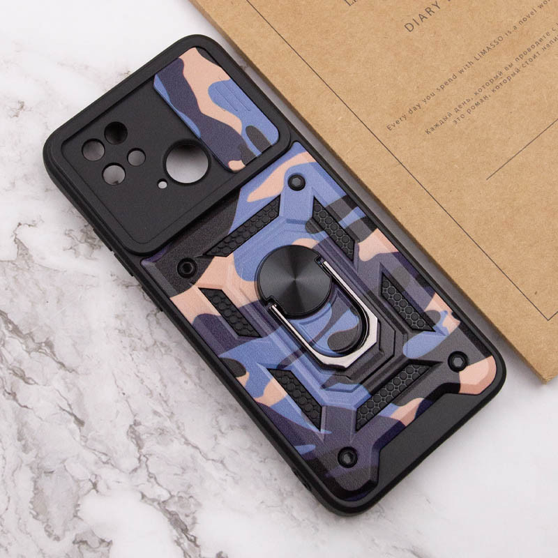 Купить Ударопрочный чехол Camshield Serge Ring Camo для Xiaomi Redmi 10C (Фиолетовый / Army Purple) на vchehle.ua