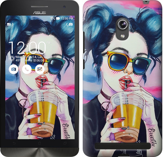 

Чехол Арт-девушка в очках для Asus ZenFone 6 A600CG 247243