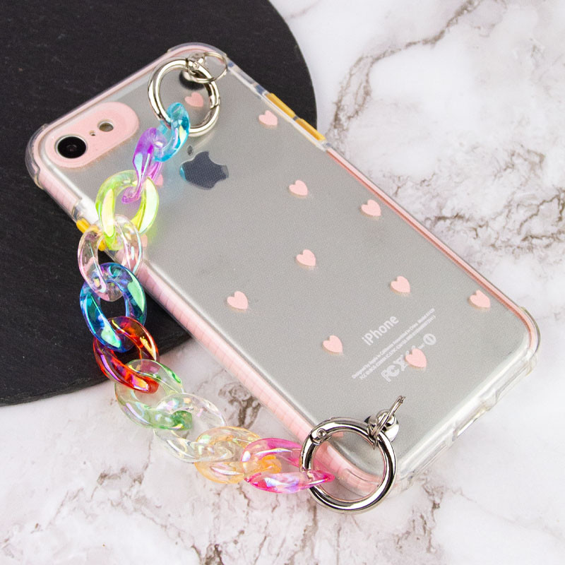 

TPU + PC чохол Colorspot з ремінцем-ланцюгом для iPhone 7 (4.7'') (Pink hearts) 1186844