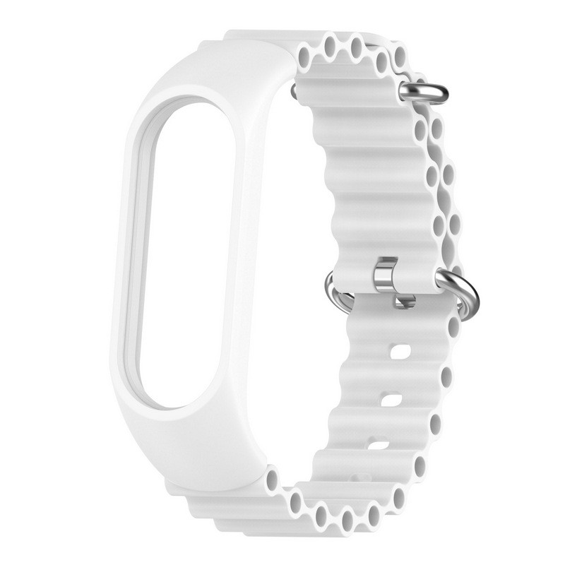 Фото Ремінець Ocean Band для Xiaomi Mi Band 9/8 (Білий / White) на vchehle.ua