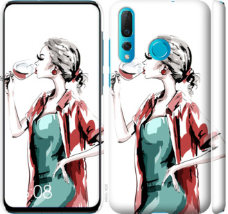 

Чохол Дівчина з келихом на Huawei Nova 4 841706