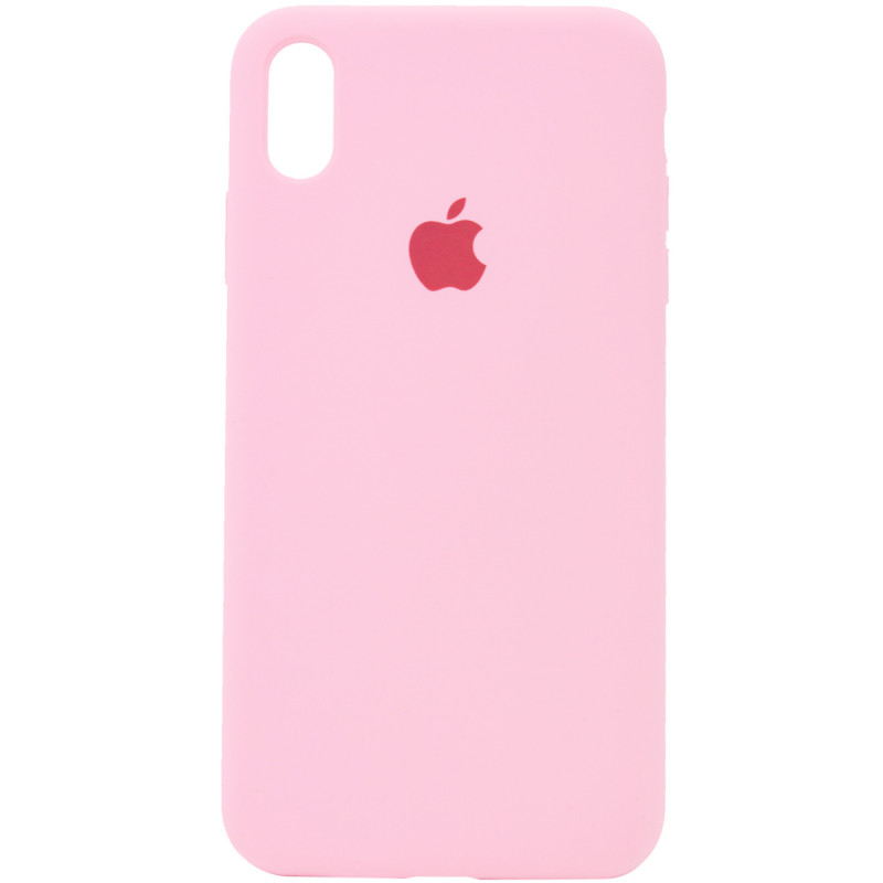 Чехол Silicone Case Full Protective (AA) для Apple iPhone XR (6.1") (Розовый / Light pink)