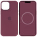 Уценка Чехол Silicone case (AAA) with Magsafe and Animation для Apple iPhone 12 Pro Max (6.7") (Дефект упаковки / Бордовый / Plum)