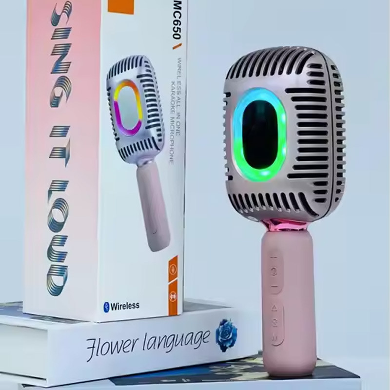 Фото Караоке Мікрофон-колонка KMC650 (Pink) на vchehle.ua