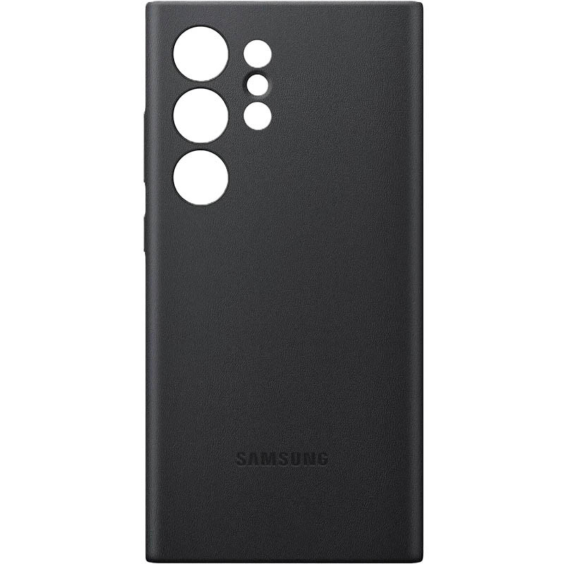 Фото Кожаный чехол Leather Case (AAA) для Samsung Galaxy S24 Ultra (Black) на vchehle.ua