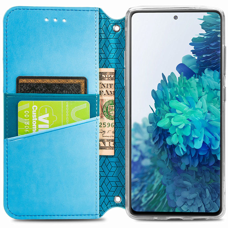 

Шкіряний чохол книжка GETMAN Mandala (PU) для Samsung Galaxy A52 5G (Синій) 1147640