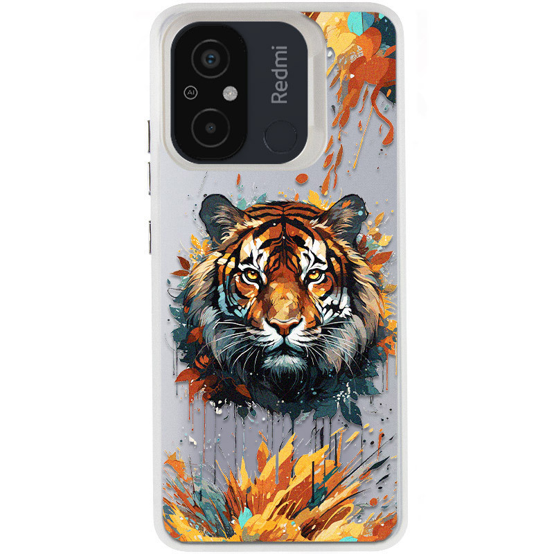 TPU+PC чохол TakiTaki Magic glow на Xiaomi Redmi 12C (Tiger / White)