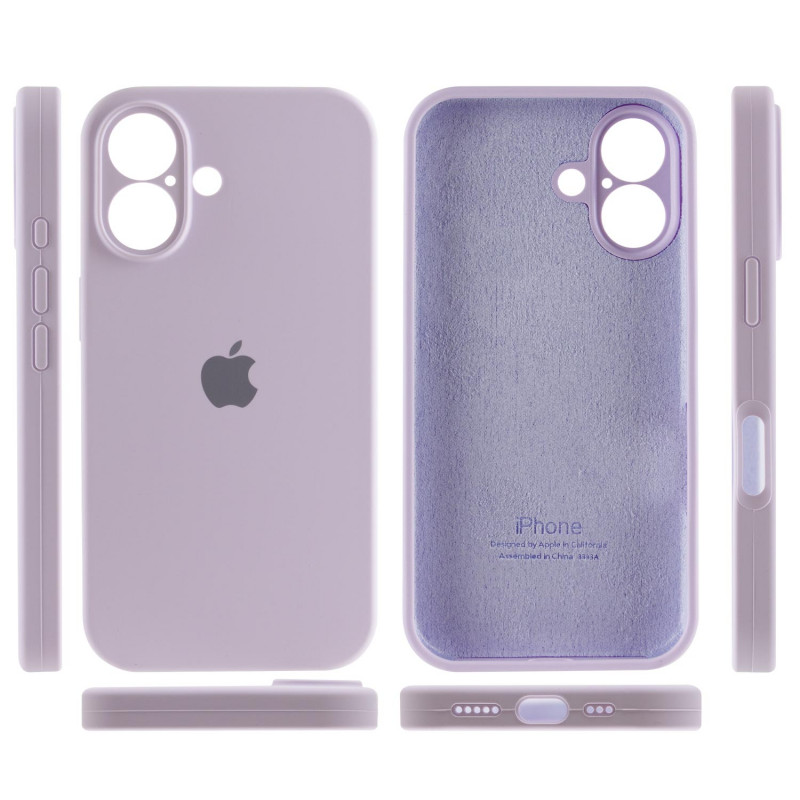 Фото Чехол Silicone Case Full Camera Protective (AA) для Apple iPhone 16 (6.1") (Сиреневый / Lilac) в магазине vchehle.ua