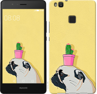 

Чехол Мопс с кактусом для Huawei P9 Lite 795748