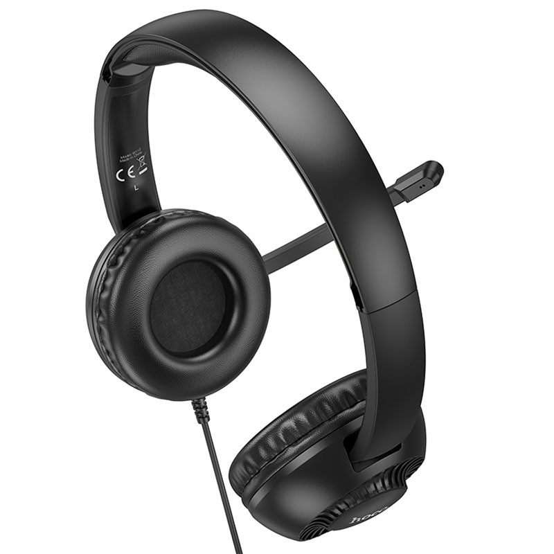Фото Накладные наушники Hoco W112 Pures (3.5mm/1.8m) (Black) в магазине vchehle.ua