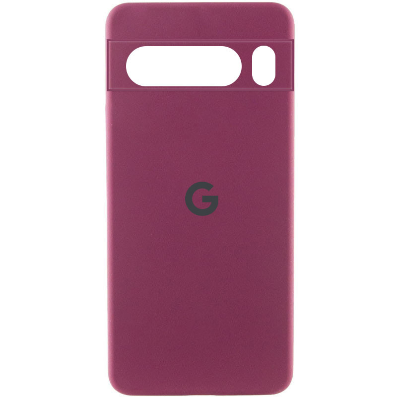 Чехол Silicone Cover Lakshmi Full Camera (AAA) with Logo для Google Pixel 8 Pro (Бордовый / Plum)