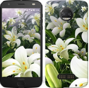 Чехол Белые лилии для Motorola Moto G5 PLUS