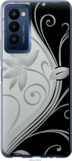 

Чехол Цветы на чёрно-белом фоне для TECNO Camon 18 1575695