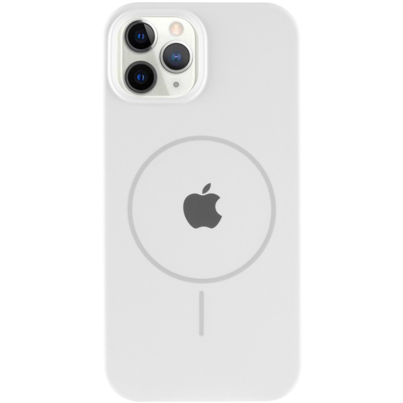 Фото Чохол Silicone Case Full Protective (AA) with Magnetic Safe на Apple iPhone 12 Pro Max (6.7") (Білий / White) на vchehle.ua